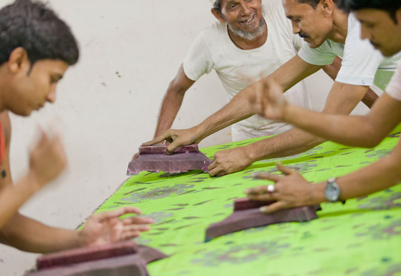 indische Stoffe Stempeln Handwerkskunst Qualität Fertigung Herstellung | Rosa Lia